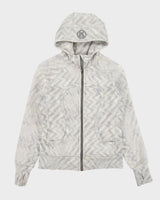 Vintage Lululemon Women's Blazer Fossil/White Zip-Up Scuba Hoodie - S