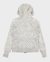 Vintage Lululemon Women's Blazer Fossil/White Zip-Up Scuba Hoodie - S