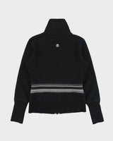 Vintage Y2K 00s Lululemon Breathe Deeply Women's Heavyweight Embroidered Fleece Lined Zip-Up Scuba Sweatshirt - S