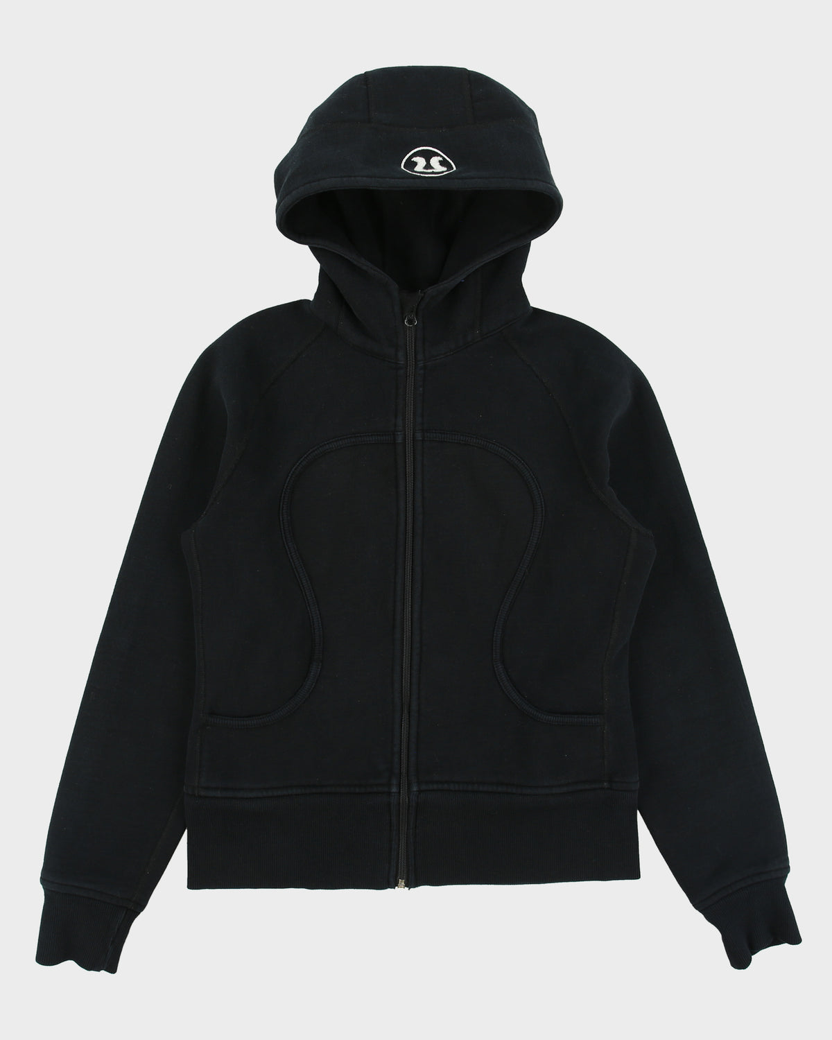 Vintage Lululemon Women's Heavyweight Fleece Lined Zip-Up Scuba Hoodie - L
