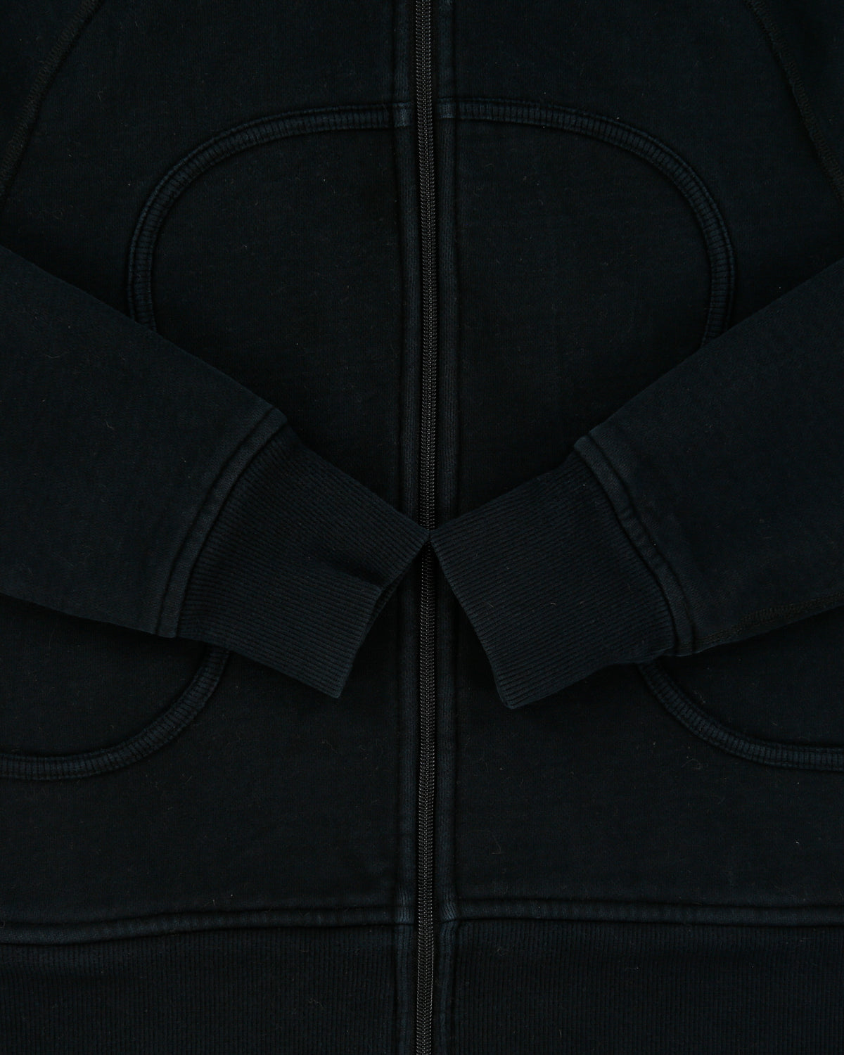 Vintage Lululemon Women's Heavyweight Fleece Lined Zip-Up Scuba Hoodie - L