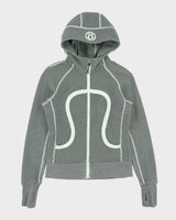 Lululemon Women's Heavyweight Fleece Lined Geometric Zip-Up Scuba Hoodie - XS