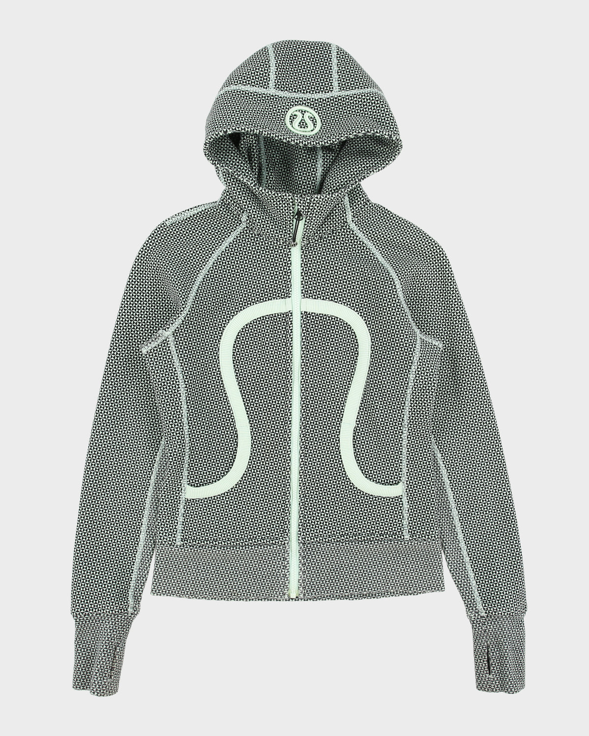 Lululemon Women's Heavyweight Fleece Lined Geometric Zip-Up Scuba Hoodie - XS