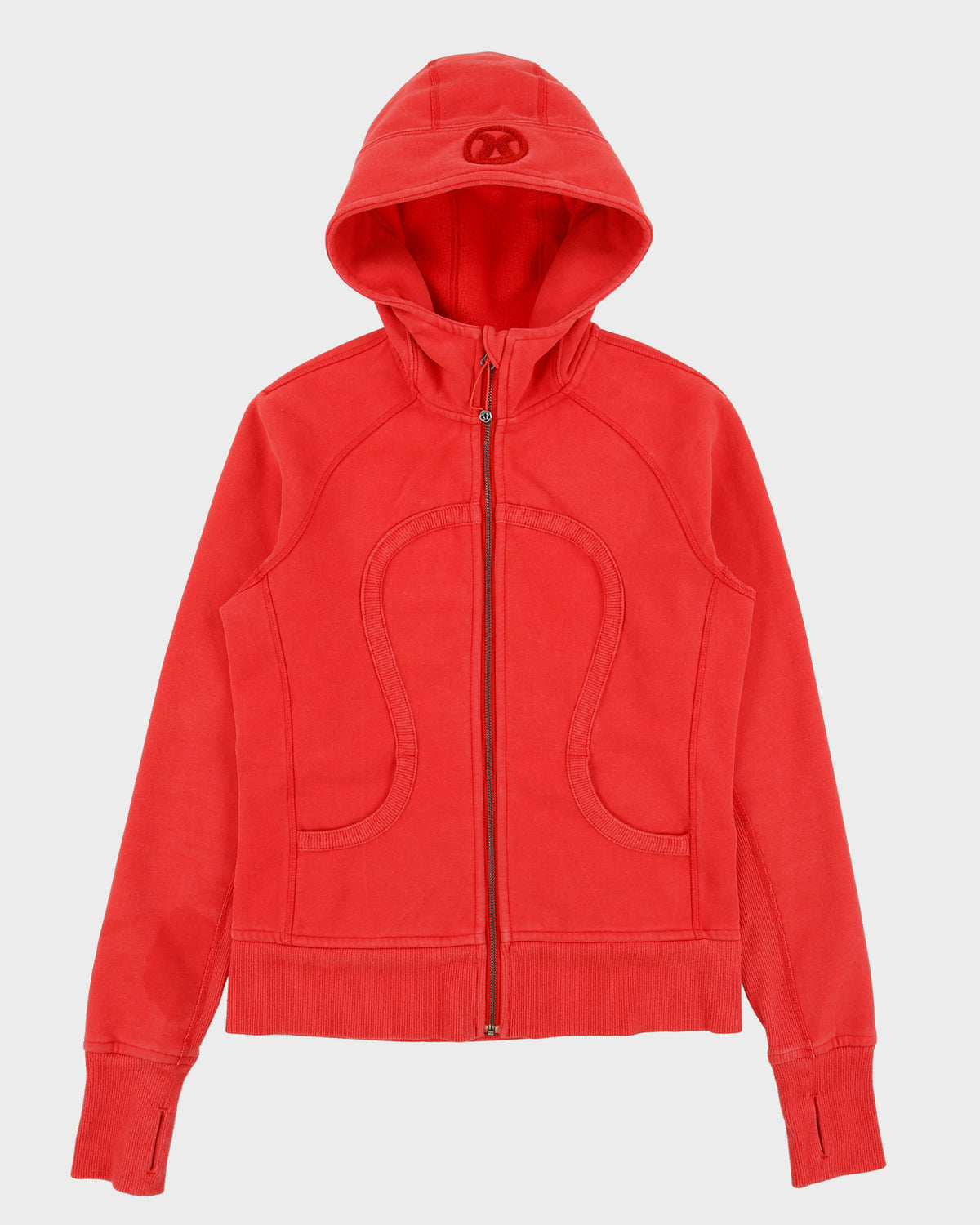 Lululemon Women's Peach Heavyweight Fleece Lined Zip-Up Scuba Hoodie - S