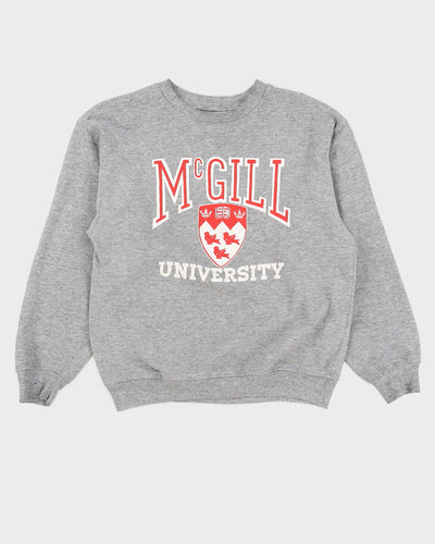 Vintage 70s McGill University Grey Marled Sweatshirt - XS/S