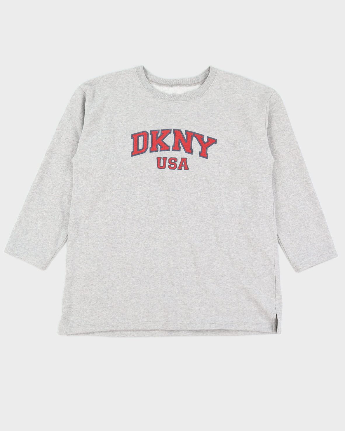 Vintage 00s DNKY USA Women's Grey Sweatshirt - L