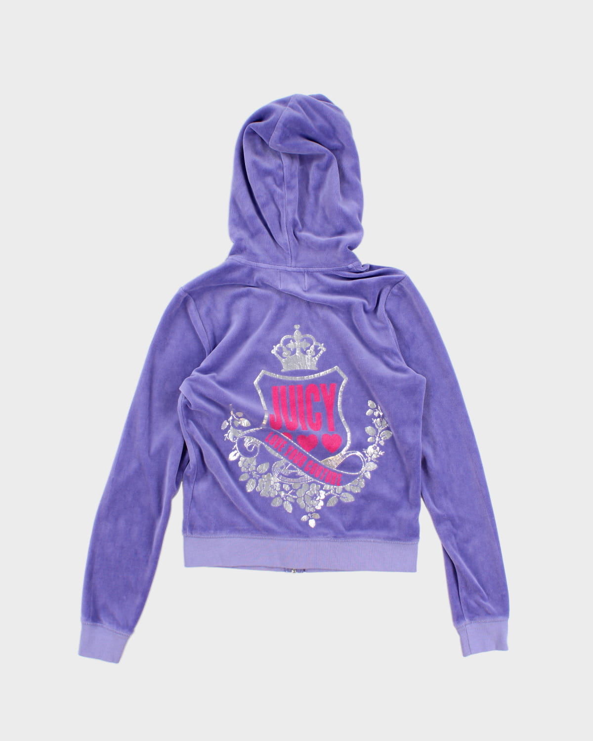 Y2K 00s Juicy Couture Purple Track Suit Hoodie - L