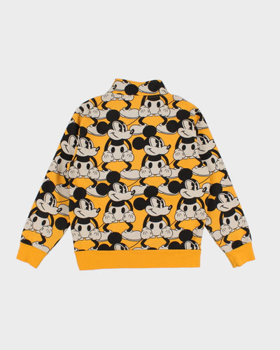 Disney Micky Mouse X Frank and Oak Quarter Zip-Up Yellow Sweatshirt - S