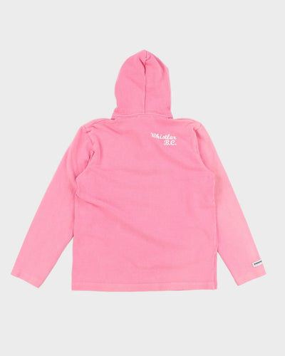 Vintage 90s Barbarian Pink Rugby Hoodie - L