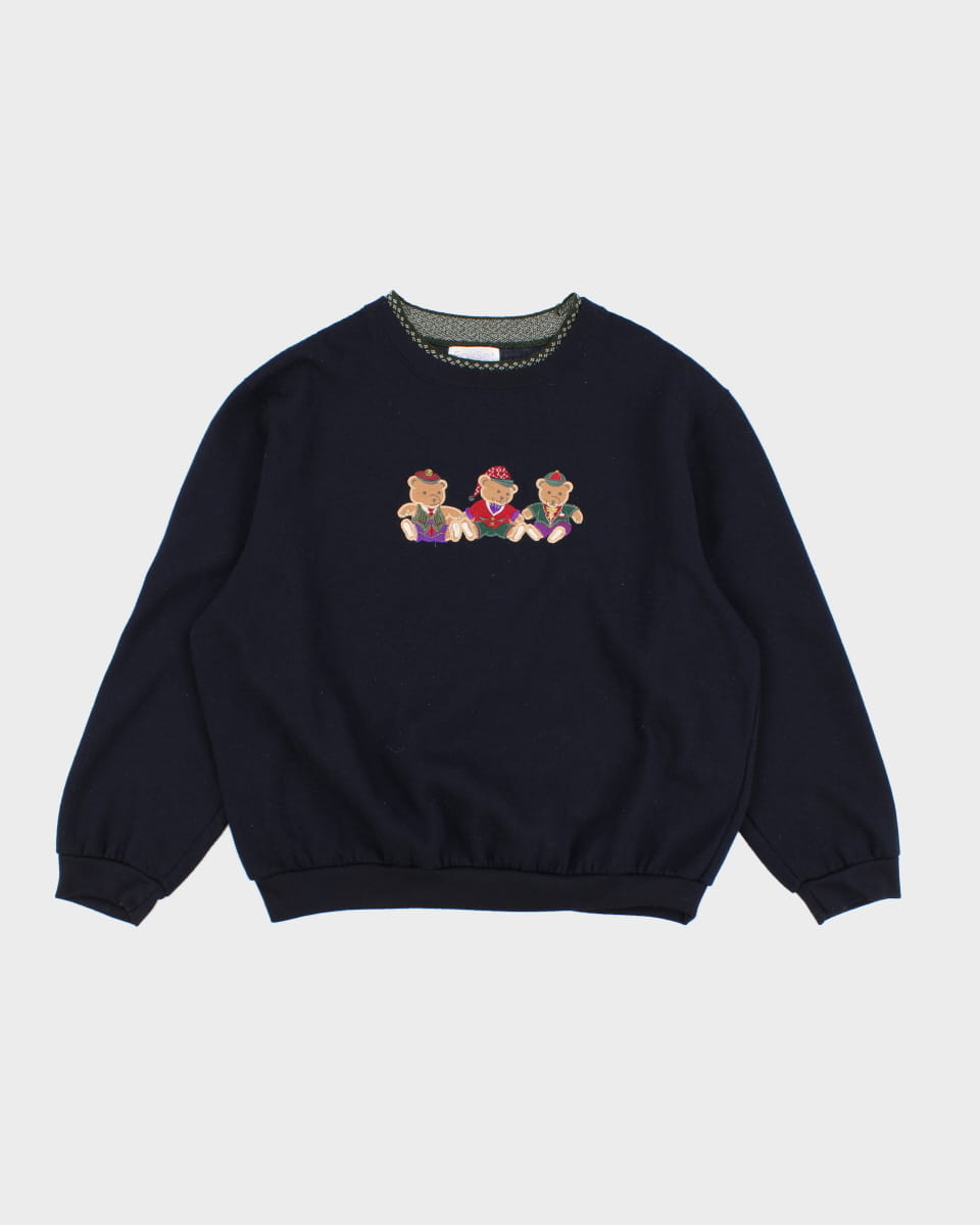 Vintage 90s Fairset Bear Embroidered Sweatshirt - L