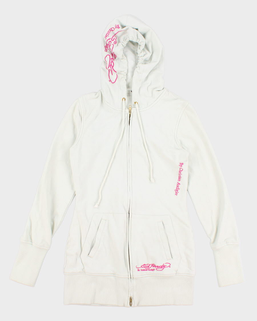 2000's Vintage Ed Hardy Graphic Print Mint Hoodie - M