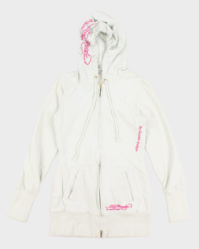 2000's Vintage Ed Hardy Graphic Print Mint Hoodie - M