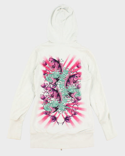 2000's Vintage Ed Hardy Graphic Print Mint Hoodie - M