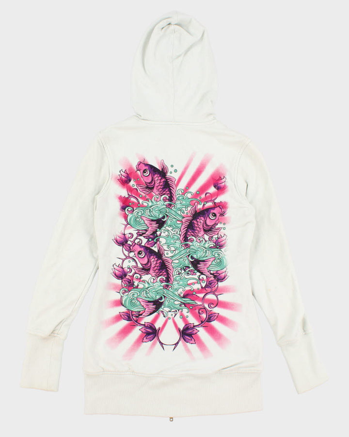 2000's Vintage Ed Hardy Graphic Print Mint Hoodie - M