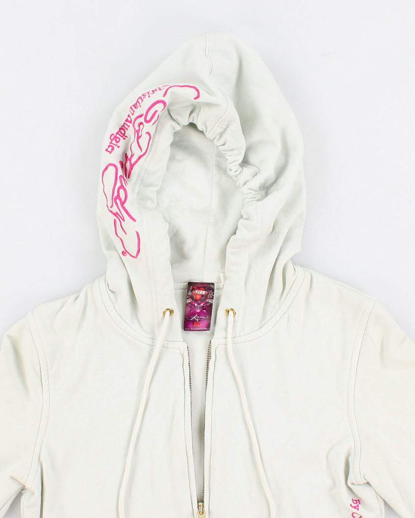 2000's Vintage Ed Hardy Graphic Print Mint Hoodie - M