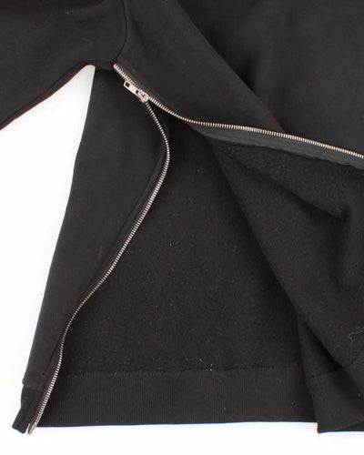 Womens Black Givenchy Star Decals Zip Sides Sweatshirt - S