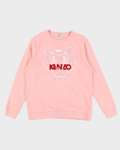 Womens Pink Kenzo Classic Tiger Embroidered Sweatshirt - S