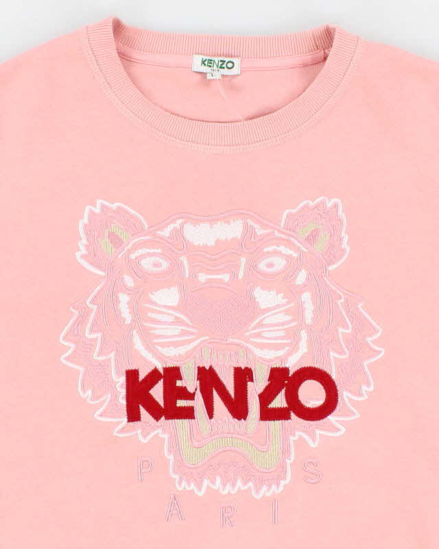 Womens Pink Kenzo Classic Tiger Embroidered Sweatshirt - S