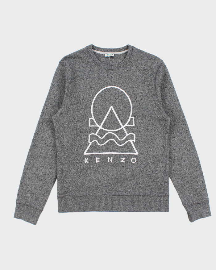 Womens Grey Kenzo Embroidered Sweatshirt - M