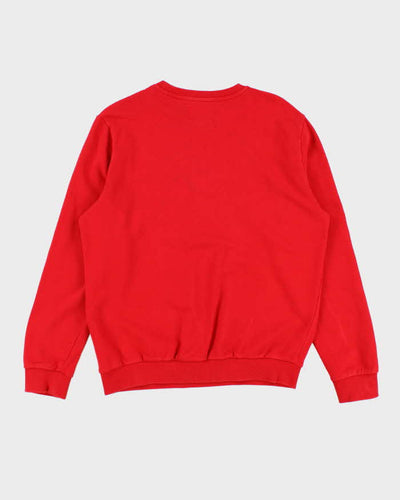 Womens Red Guess Pullover Sweatshirt - L