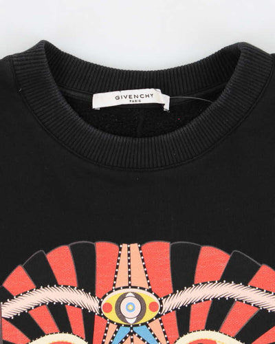 Womens Black Givenchy Art Print Pullover Sweatshirt - XS