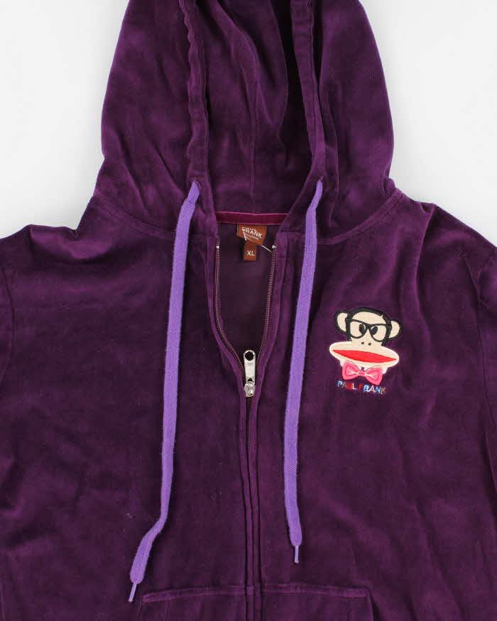 Y2K Paul Frank Velour Track Hoodie - XL