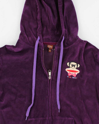 Y2K Paul Frank Velour Track Hoodie - XL