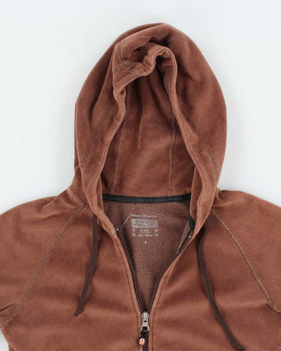 Lululemon Brown Velour Hooded Track Sweatshirt - S