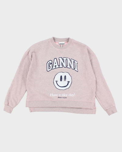 Woman's Pink Ganni Graphic Sweatshirt - S