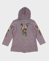 Y2k 00s Vanilla Sugar Purple Rose Hoodie - XL