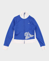 Y2k 00s Nike Women's Blue Track Jacket - M