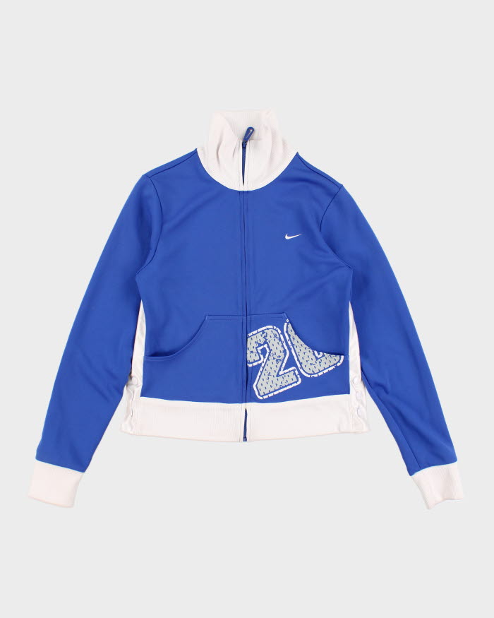 Y2k 00s Nike Women's Blue Track Jacket - M