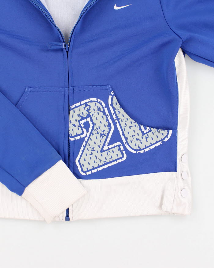 Y2k 00s Nike Women's Blue Track Jacket - M