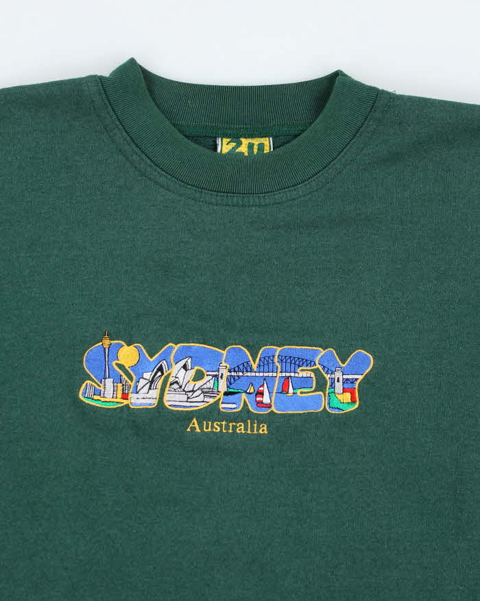 Vintage 90s Sydney Australia Green Sweatshirt - S