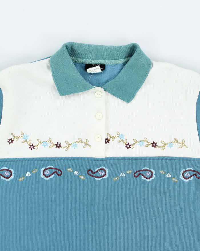 Vintage 90s Best Australia Blue Collar Sweatshirt - L