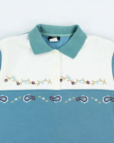 Vintage 90s Best Australia Blue Collar Sweatshirt - L