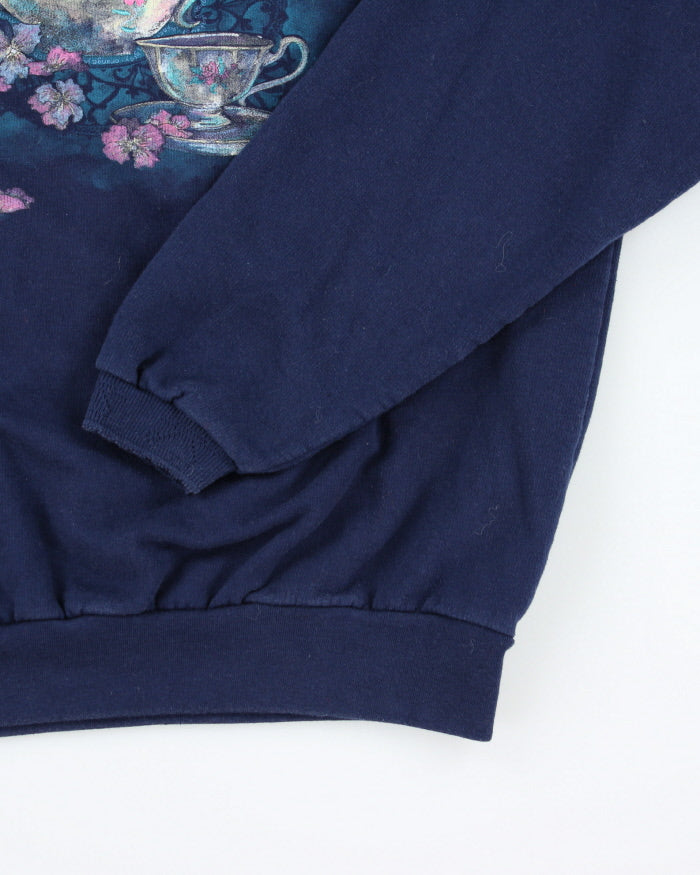 Vintage Embroidered Tea Pot Sweatshirt - S