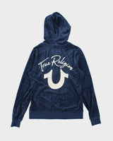 Y2k 00s True Religion Velour Hoodie - M
