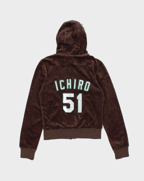 Y2k 00s LB-03 Velour Hoodie - M
