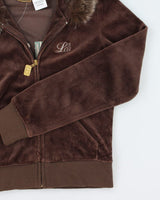 Y2k 00s LB-03 Velour Hoodie - M