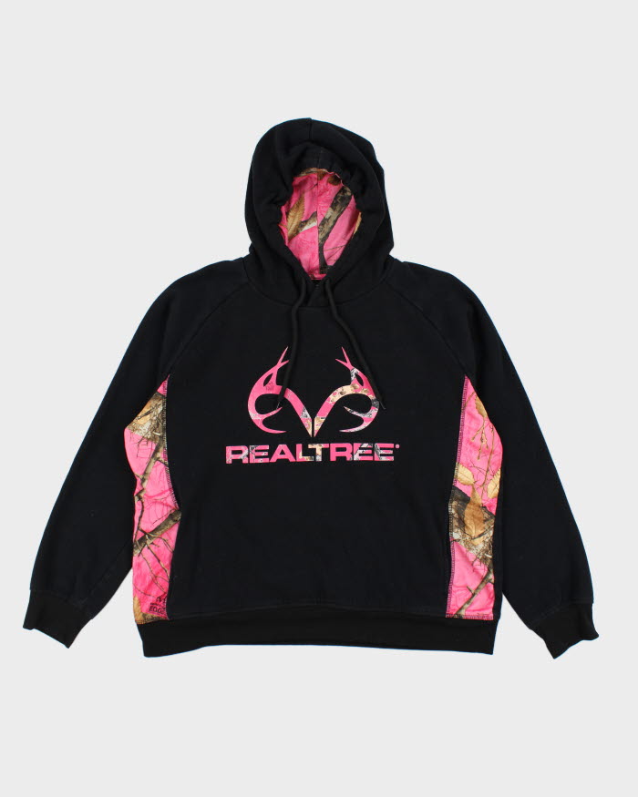 Vintage Y2K Real Tree Pink Camouflage Hoodie - L