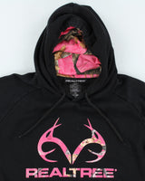 Vintage Y2K Real Tree Pink Camouflage Hoodie - L