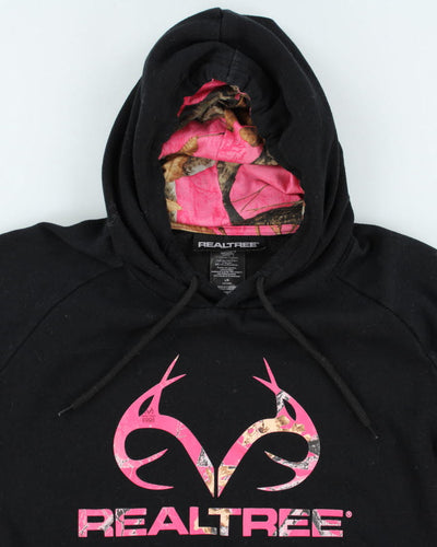 Vintage Y2K Real Tree Pink Camouflage Hoodie - L