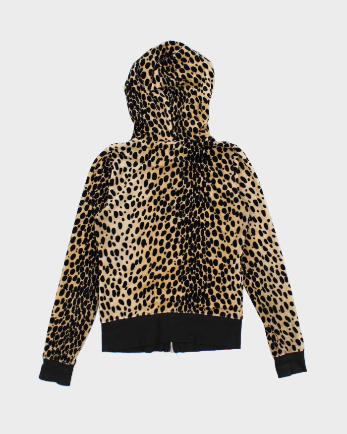 Y2k 00s Juicy Couture Leopard Print Zip-up Hoodie- S
