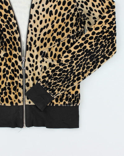 Y2k 00s Juicy Couture Leopard Print Zip-up Hoodie- S