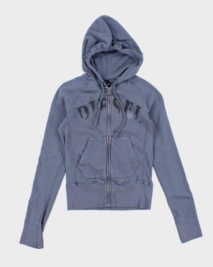 Vintage Women's Y2K Diesel Zip Up Hoodie - S
