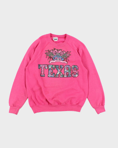Vintage 90's Women's Lee Floral Texas Sweatshirt - L
