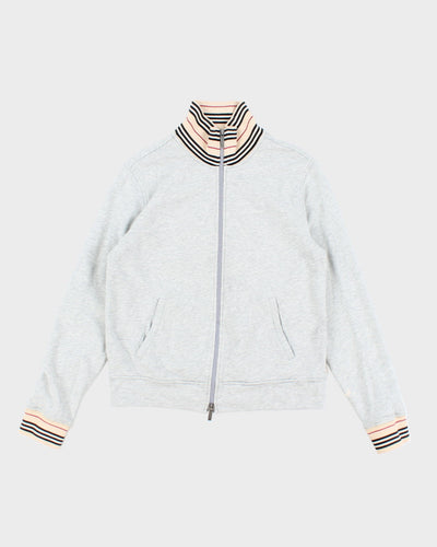 Vintage Burberry Grey Zip-up Jumper - XL
