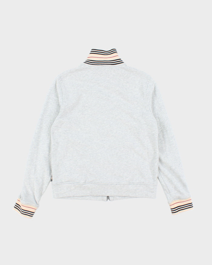 Vintage Burberry Grey Zip-up Jumper - XL