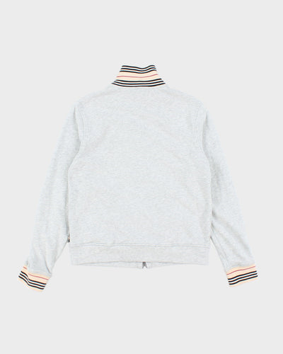 Vintage Burberry Grey Zip-up Jumper - XL